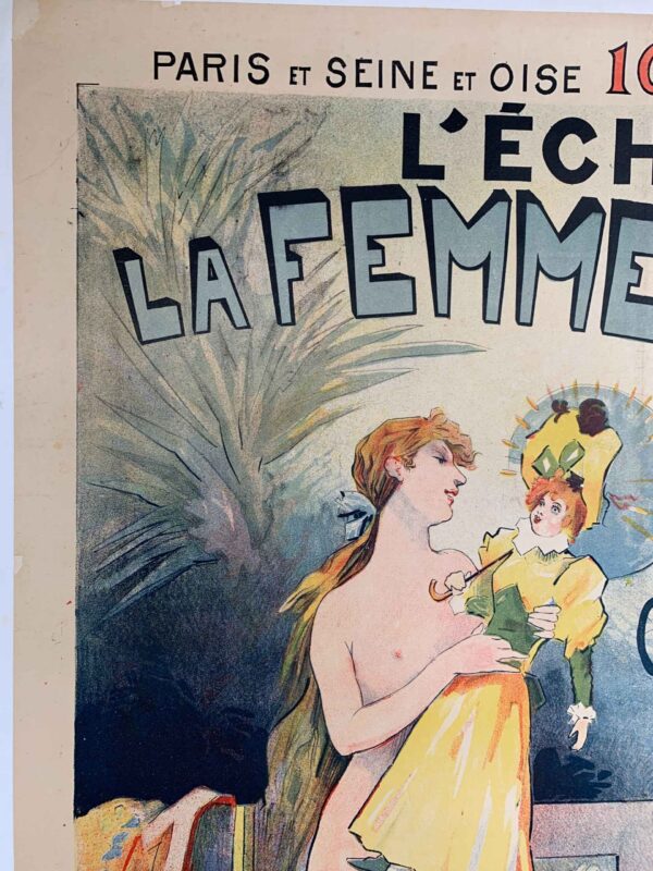 La Femme-Enfant - Art by Lucien Metivet (1891) 37.5x51.5 French Advertising Poster LB - Image 2