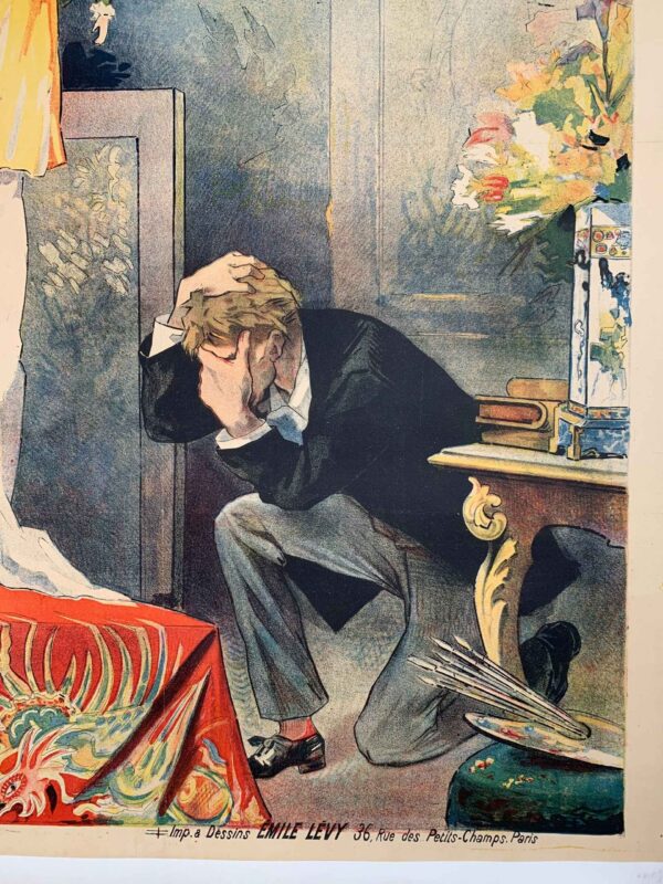 La Femme-Enfant - Art by Lucien Metivet (1891) 37.5x51.5 French Advertising Poster LB - Image 4