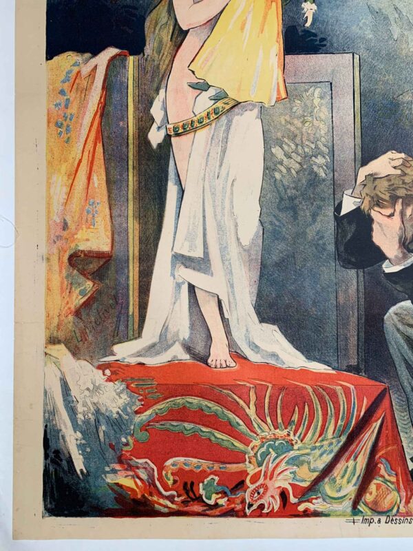 La Femme-Enfant - Art by Lucien Metivet (1891) 37.5x51.5 French Advertising Poster LB - Image 5