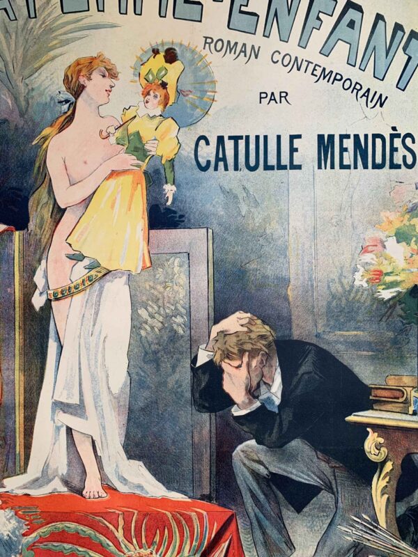 La Femme-Enfant - Art by Lucien Metivet (1891) 37.5x51.5 French Advertising Poster LB - Image 6