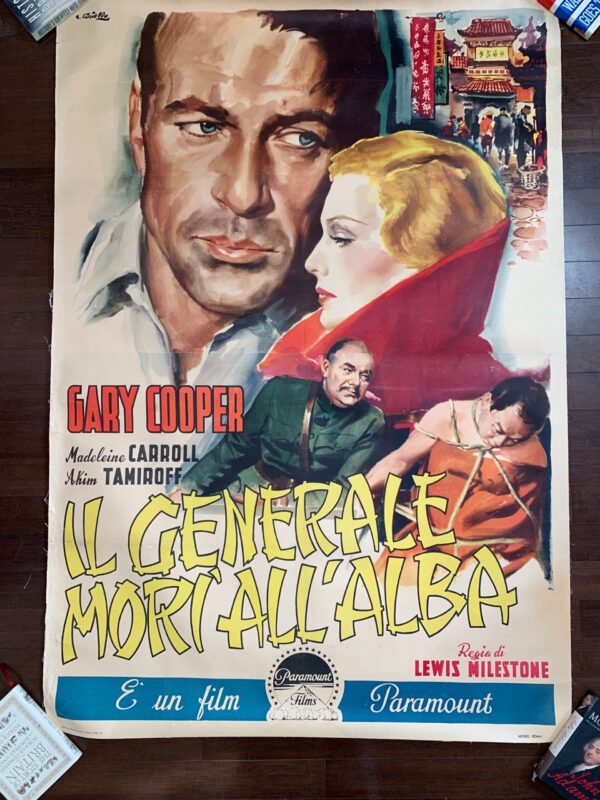 The General Died at Dawn - Gary Cooper (1936) 52x77 Italian Movie Poster LB