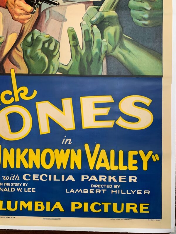 Unknown Valley - Buck Jones (1933) US Three Sheet Movie Poster LB - Image 6