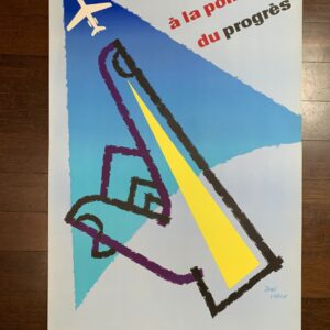 Air France a la Pointe du Progres - Art by Jean Carlu (1958) 25x31 French Advertising Poster