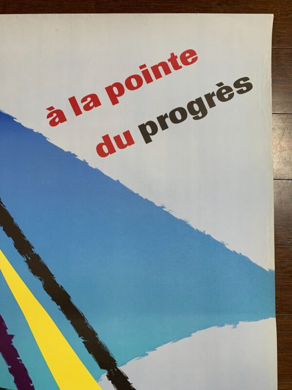 Air France a la Pointe du Progres - Art by Jean Carlu (1958) 25x31 French Advertising Poster - Image 2