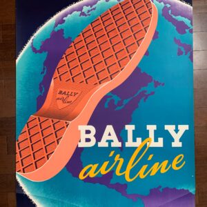 Bally Airline Shoes - Art by Muyr (1954) 35.5x50.25 Swiss Advertising Poster