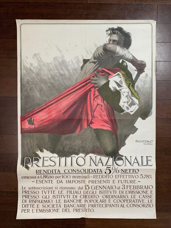 Prestito Nazionale - Art by Borgoni (1916) 27x39.4 Italian Advertising Poster