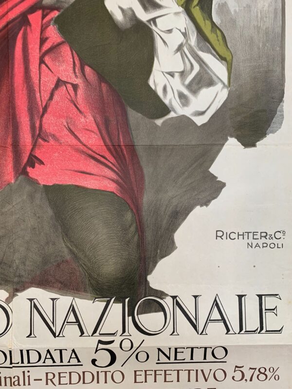 Prestito Nazionale - Art by Borgoni (1916) 27x39.4 Italian Advertising Poster - Image 6