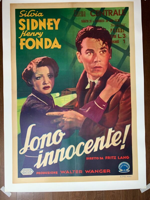 You Only Live Once - Boonie & Clyde Inspiration (1937) 27.5x39.375 Italian Movie Poster LB