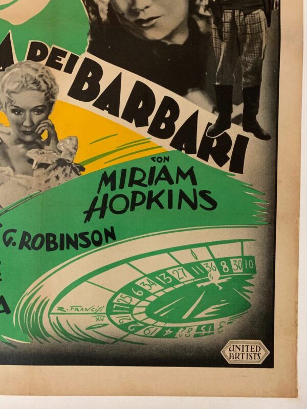 Barbary Coast - Edward G. Robinson (1935) 27.5x39.375 Italian Movie Poster LB - Image 7