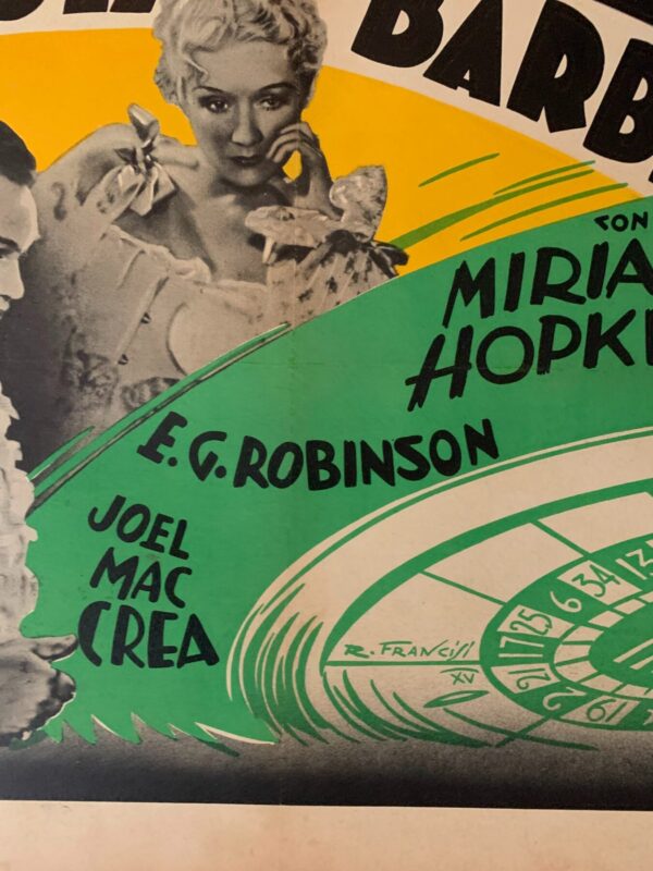 Barbary Coast - Edward G. Robinson (1935) 27.5x39.375 Italian Movie Poster LB - Image 8
