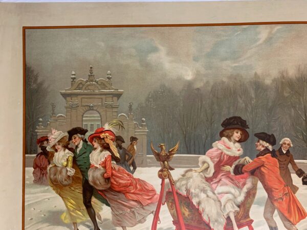 Russian Imperial Sleigh - Art By Rossi (1914) 21x29 Russian Lithograph Poster LB - Image 6