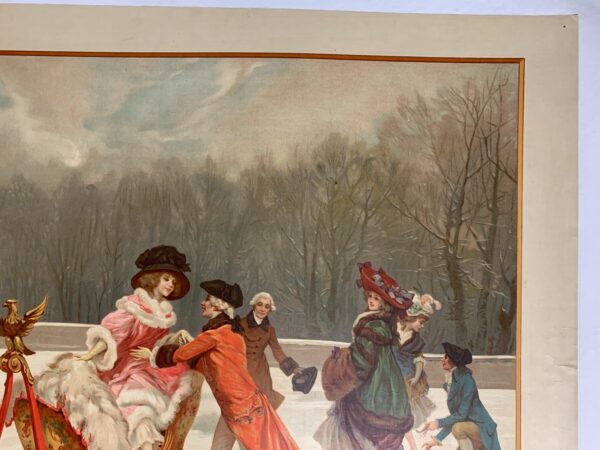 Russian Imperial Sleigh - Art By Rossi (1914) 21x29 Russian Lithograph Poster LB - Image 7