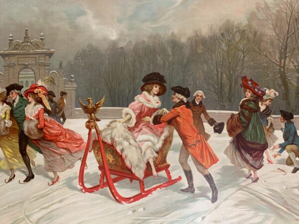 Russian Imperial Sleigh - Art By Rossi (1914) 21x29 Russian Lithograph Poster LB - Image 8