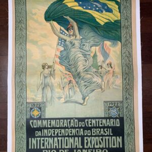 International Expo - Art C. Oswald (1922) 30x44 Brazilian Lithograph Poster LB