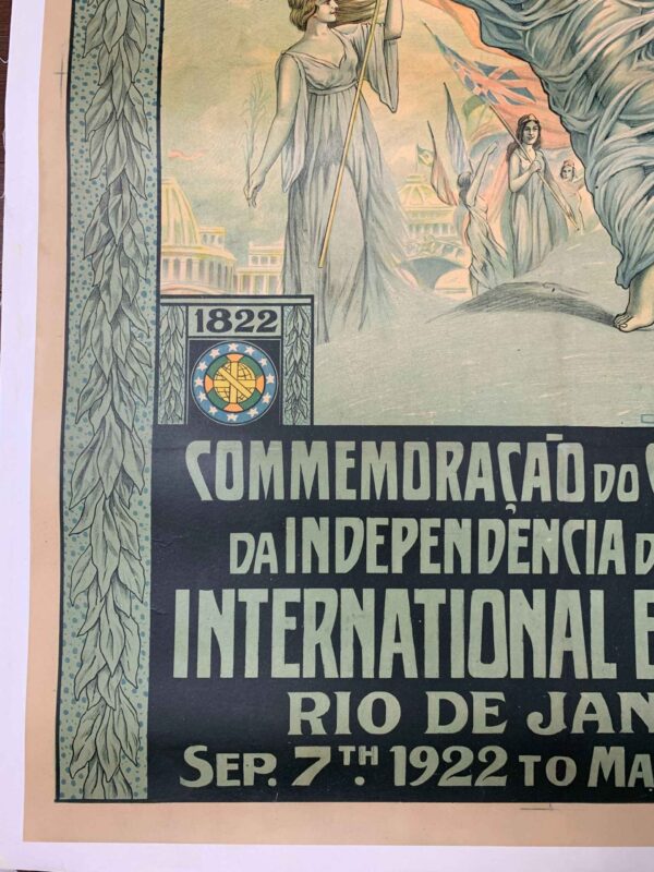 International Expo - Art C. Oswald (1922) 30x44 Brazilian Lithograph Poster LB - Image 5