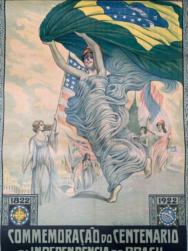 International Expo - Art C. Oswald (1922) 30x44 Brazilian Lithograph Poster LB - Image 6