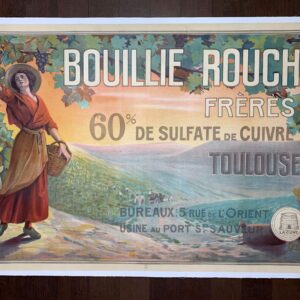 Bouillie Rouch Grapes (1889) 30.5x45.5 French Lithograph Poster LB