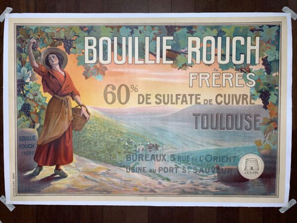 Bouillie Rouch Grapes (1889) 30.5x45.5 French Lithograph Poster LB