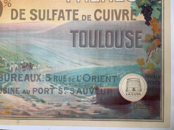Bouillie Rouch Grapes (1889) 30.5x45.5 French Lithograph Poster LB - Image 5