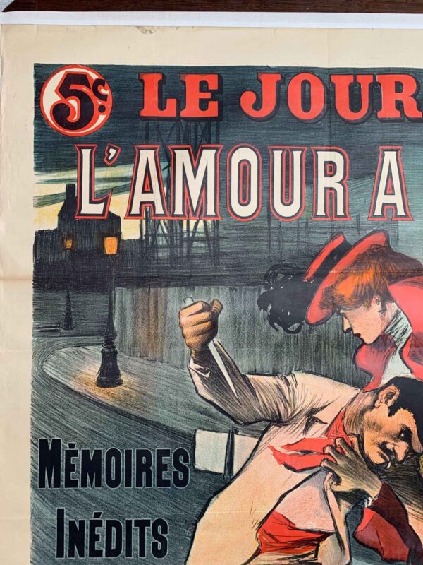 l'Amour a Paris Mr. Goron - Art Balluriau (1898) 43x59 French Litho Poster LB - Image 2