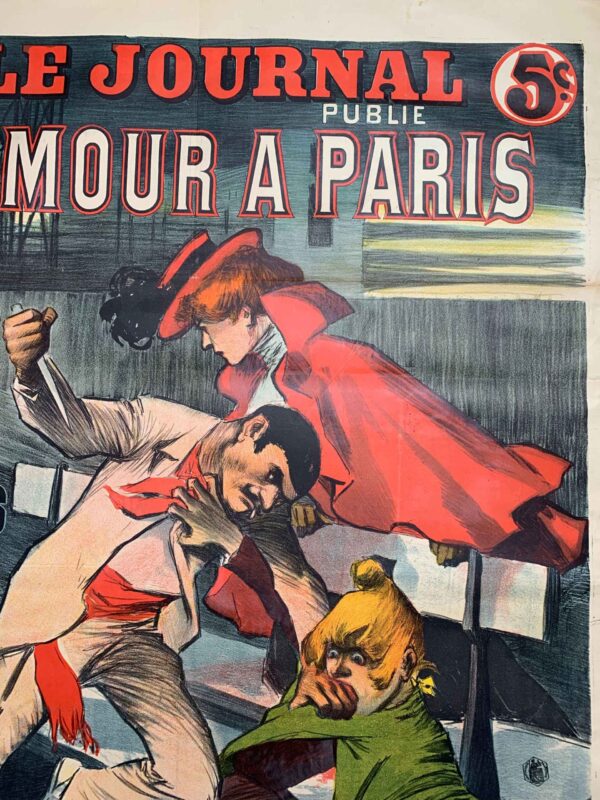 l'Amour a Paris Mr. Goron - Art Balluriau (1898) 43x59 French Litho Poster LB - Image 3