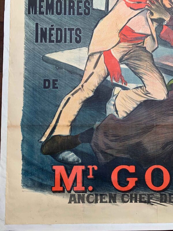 l'Amour a Paris Mr. Goron - Art Balluriau (1898) 43x59 French Litho Poster LB - Image 5