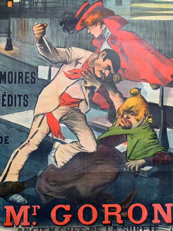 l'Amour a Paris Mr. Goron - Art Balluriau (1898) 43x59 French Litho Poster LB - Image 6