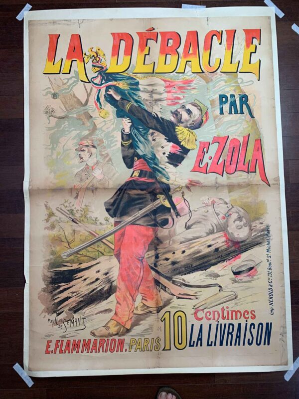 Le Debacle - Art Paul de Semant (1880) 39x55 French Theater Litho Poster LB