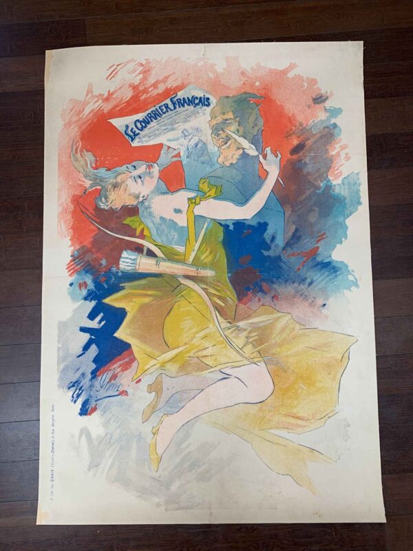 Le Courrier Francais Cheret (1911) 33x48 French Lithograph Poster LB
