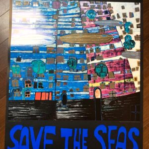 Save the Seas - Art by Friedensreich Hundertwasser (1982) 23.5"X33" US Poster