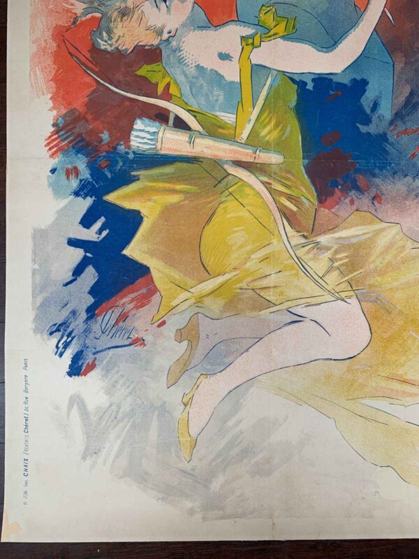 Le Courrier Francais Cheret (1911) 33x48 French Lithograph Poster LB - Image 5