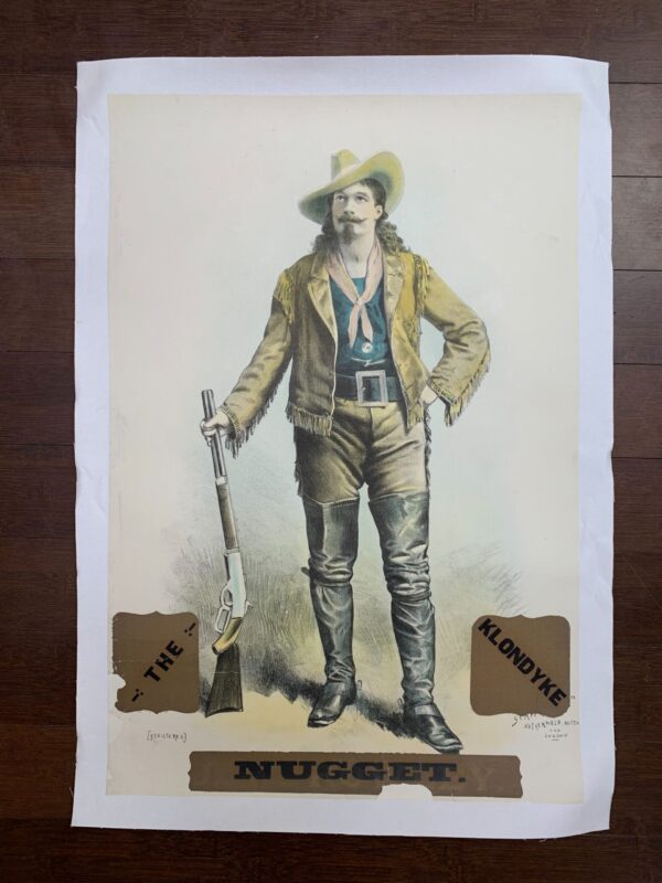 Klondyke Nugget - Son of Buffalo Bill (1898) 19x28 Irish Theater Poster LB