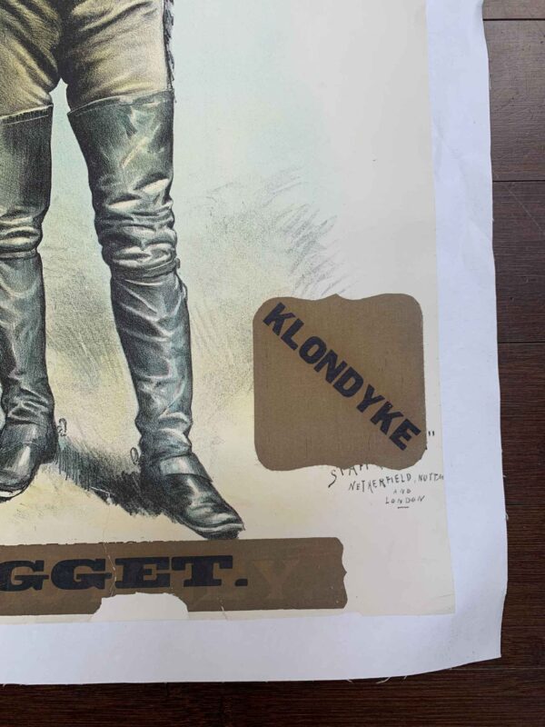Klondyke Nugget - Son of Buffalo Bill (1898) 19x28 Irish Theater Poster LB - Image 3