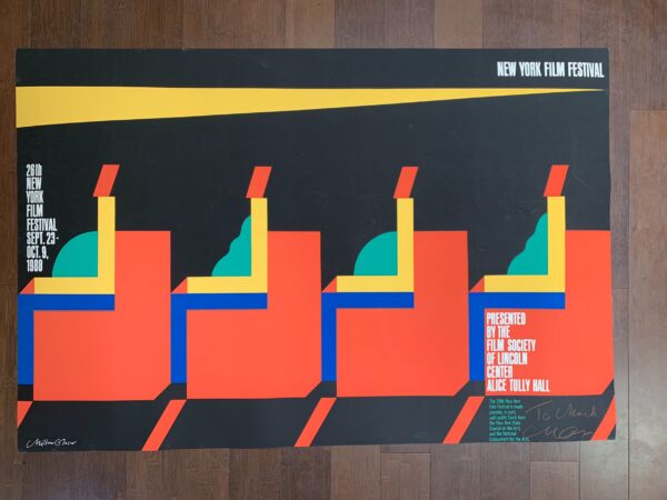 26th NY Film Festival - Art by Milton Glaser (1988) 30x44.5 US Advertising Poster