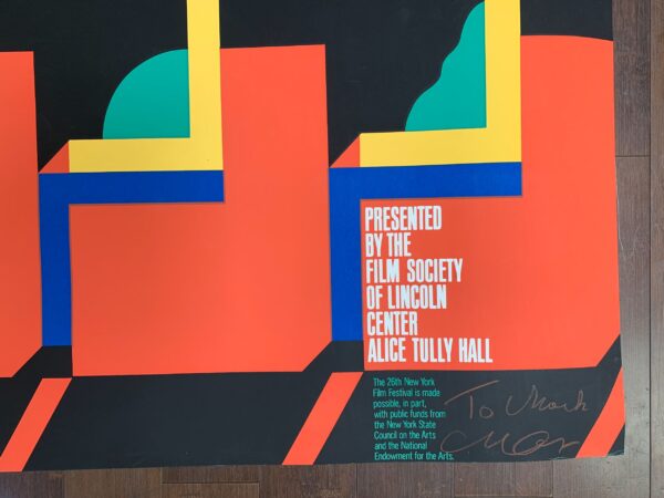 26th NY Film Festival - Art by Milton Glaser (1988) 30x44.5 US Advertising Poster - Image 2