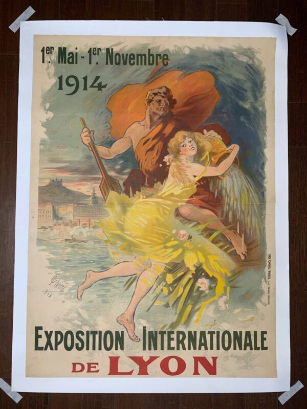 Exposition Nationale De Lyon - Art By Cheret (1914) 29.125x40.125 French Lithograph Poster LB - Image 2