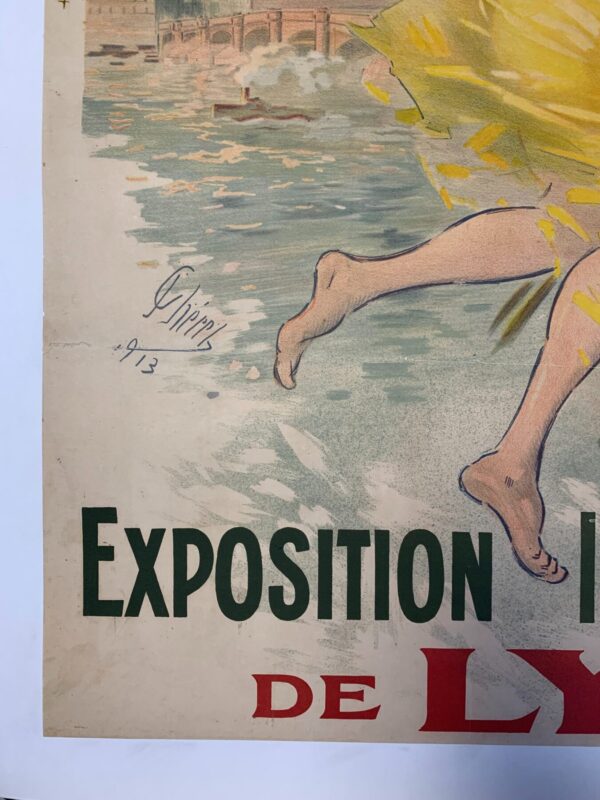 Exposition Nationale De Lyon - Art By Cheret (1914) 29.125x40.125 French Lithograph Poster LB - Image 6