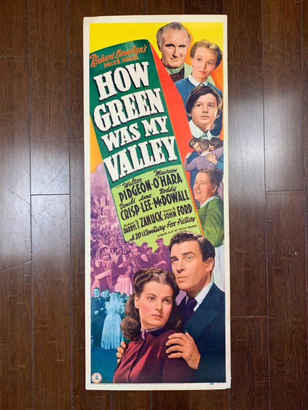 How Green Was My Valley - Best Picture (1941) US Insert Movie Poster