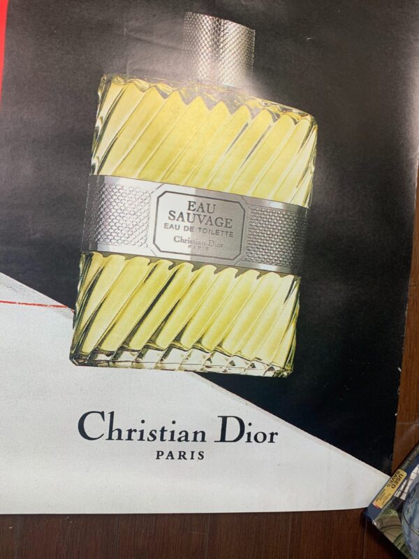 Dior Eau Savage 01 - Art By Rene Gruau (1990's) 46.5x68.75 US Advertising Poster - Double Sided - Image 2