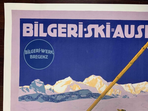 Bilgeri Ski - Art By Carl Kunst (1910's) 19.875x30 German Travel Poster - Image 4