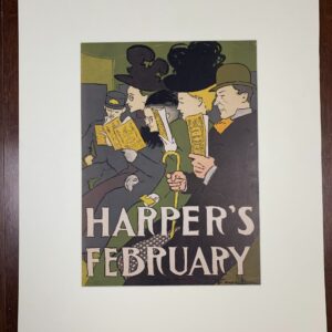 Harpers February - Art By Penfield (1898) 10.5x13.375 US Magazine Cover