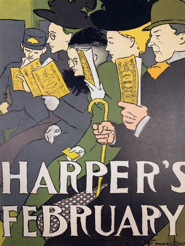 Harpers February - Art By Penfield (1898) 10.5x13.375 US Magazine Cover - Image 3