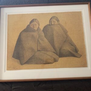 Chamulas Rojo - Art by Francisco Zuniga (1981) 22x30 #38/75 Original Signed Lithograph Framed