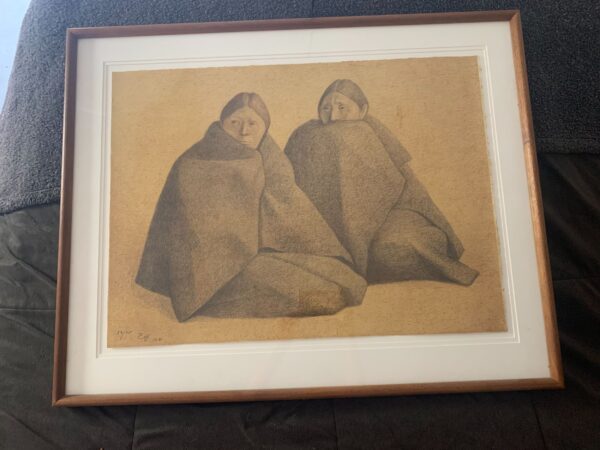 Chamulas Rojo - Art by Francisco Zuniga (1981) 22x30 #38/75 Original Signed Lithograph Framed