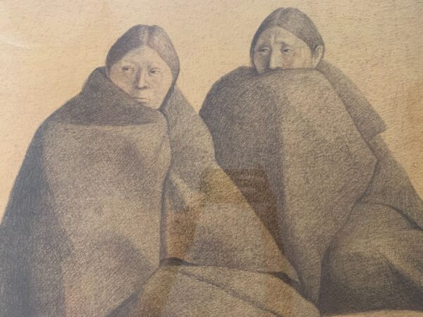 Chamulas Rojo - Art by Francisco Zuniga (1981) 22x30 #38/75 Original Signed Lithograph Framed - Image 3
