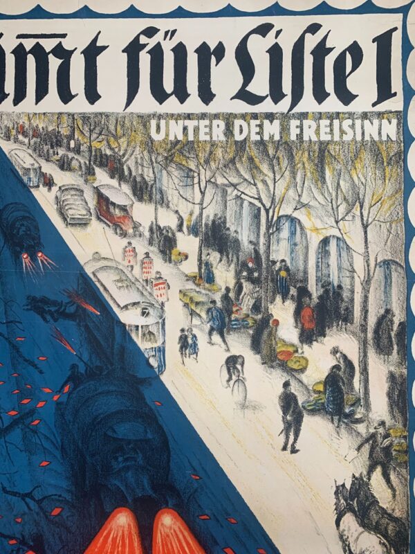 Stimt fur Lifte - Burkhart Mangold (1930) 36x50 Swiss Protest Poster - Image 2