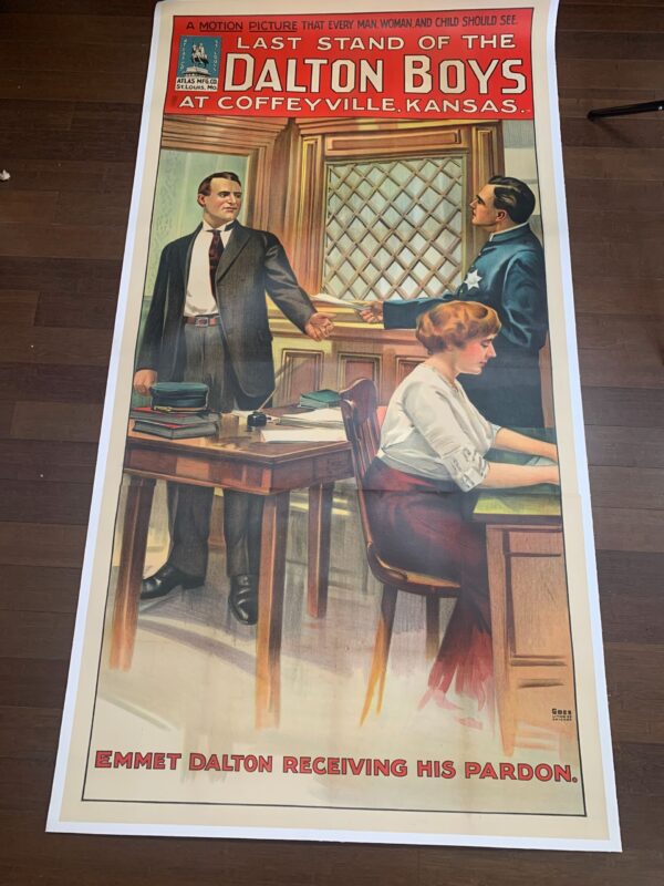 Last Stand of the Dalton Gang (1912) US Three Sheet Movie Poster LB