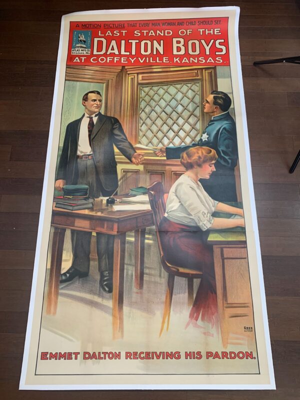 Last Stand of the Dalton Gang (1912) US Three Sheet Movie Poster LB - Image 2