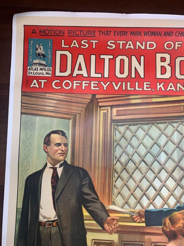 Last Stand of the Dalton Gang (1912) US Three Sheet Movie Poster LB - Image 3