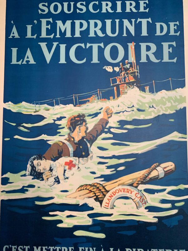 Emprunt de la Victoire (1918) 24x36.5 Rare Canadian War Poster LB - Image 7